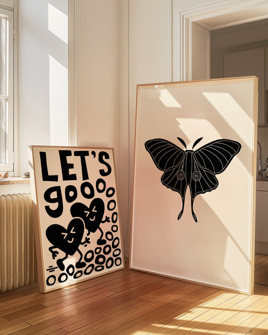 Butterfly | Black Cream | Digital Print