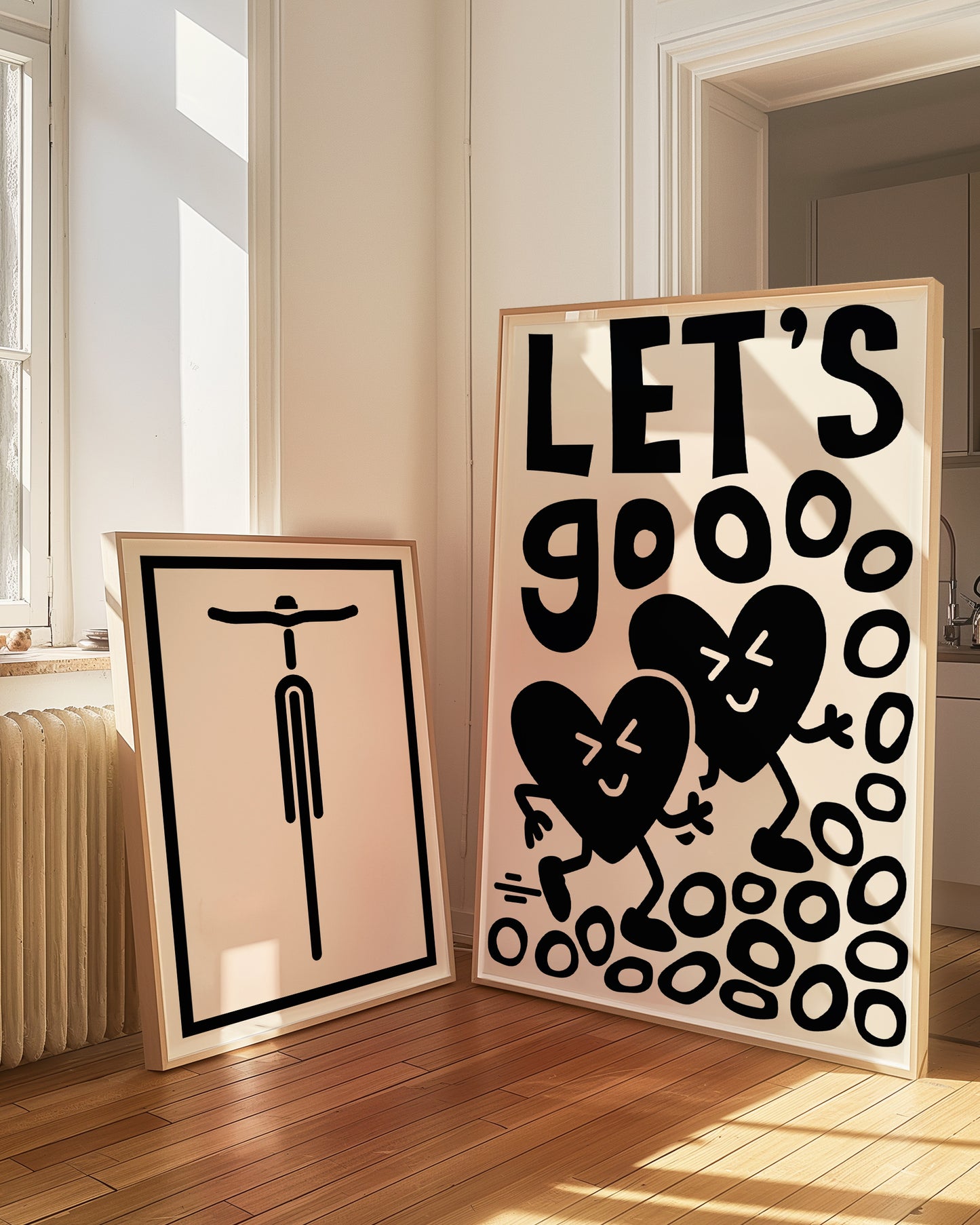 Lets Gooo | Black (Cream)  | Digital Print