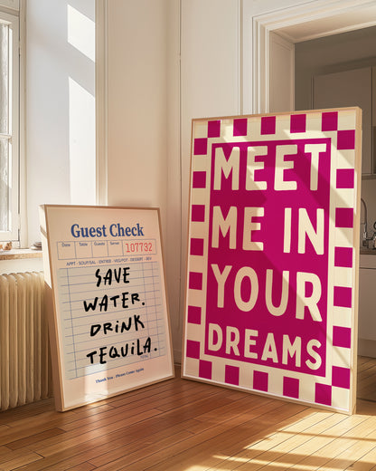 Pink Meet Me In Your Dreams | Digital Print