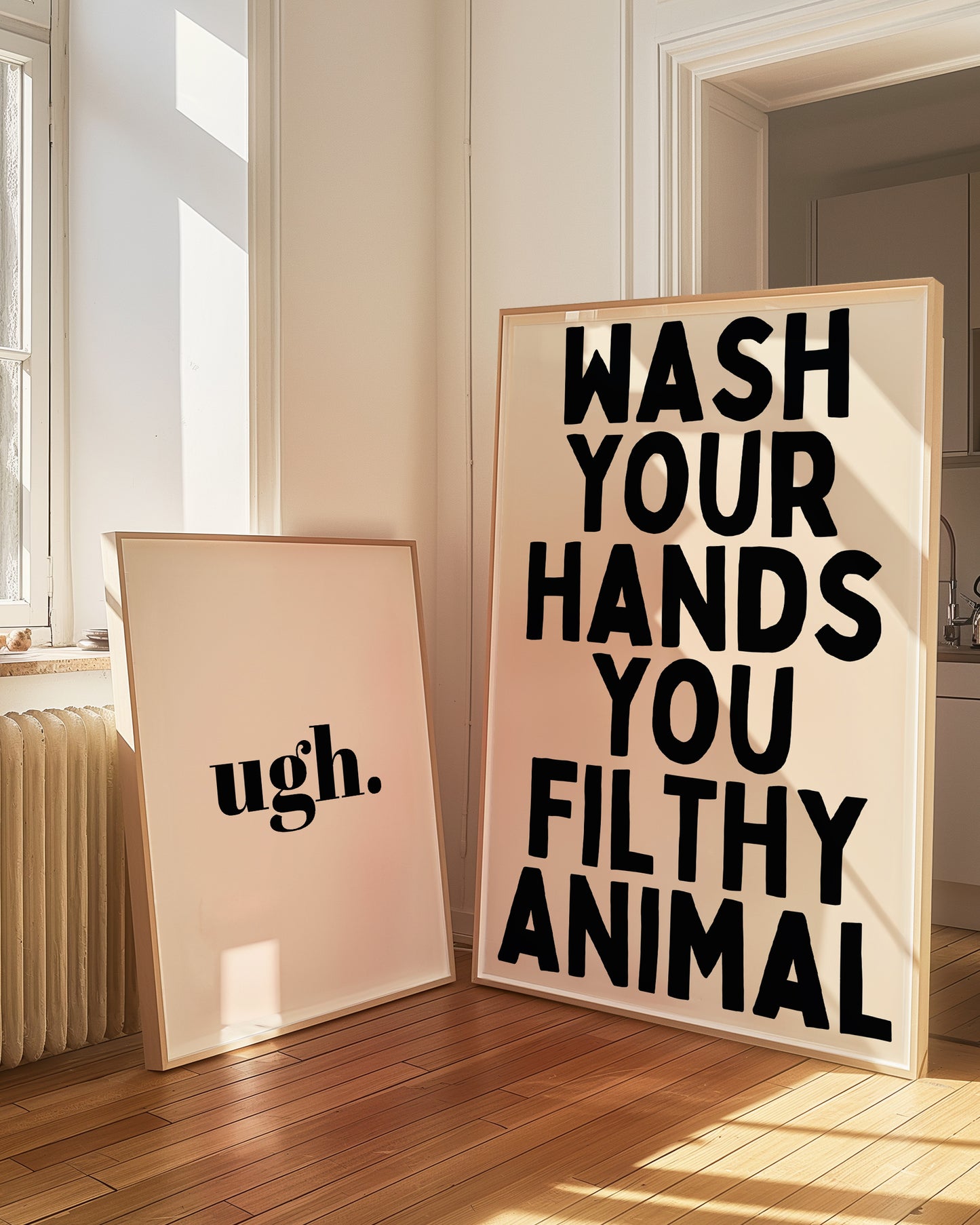 Wash Your Hands You Filthy Animal | Black | Digital Print