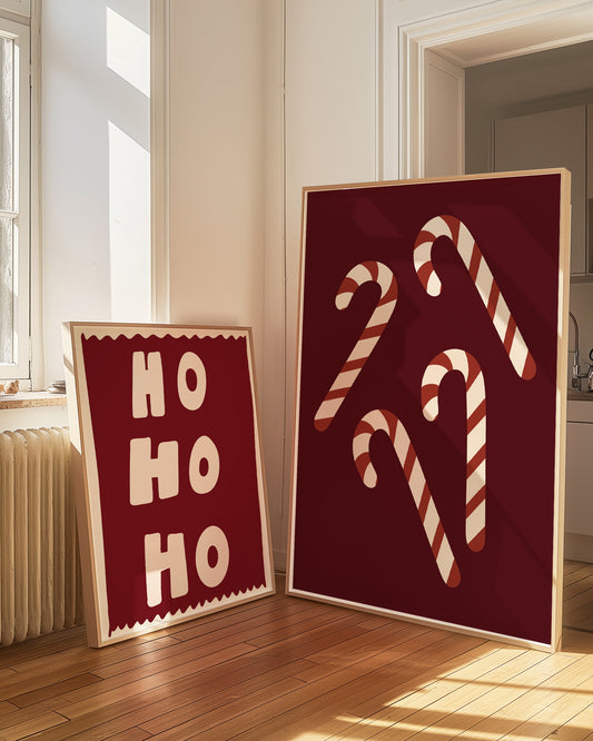 Candy Canes Illustration Red | Digital Print