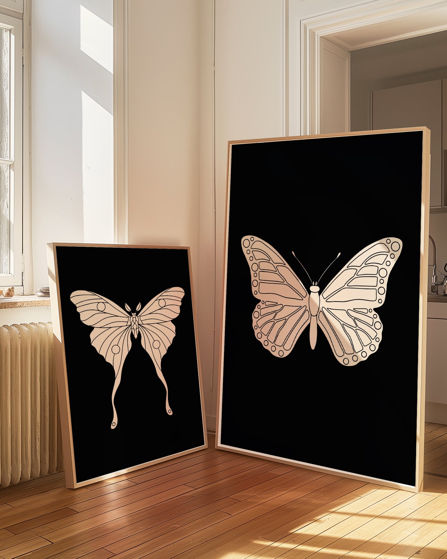 Butterfly Illustration | Black | Digital Print