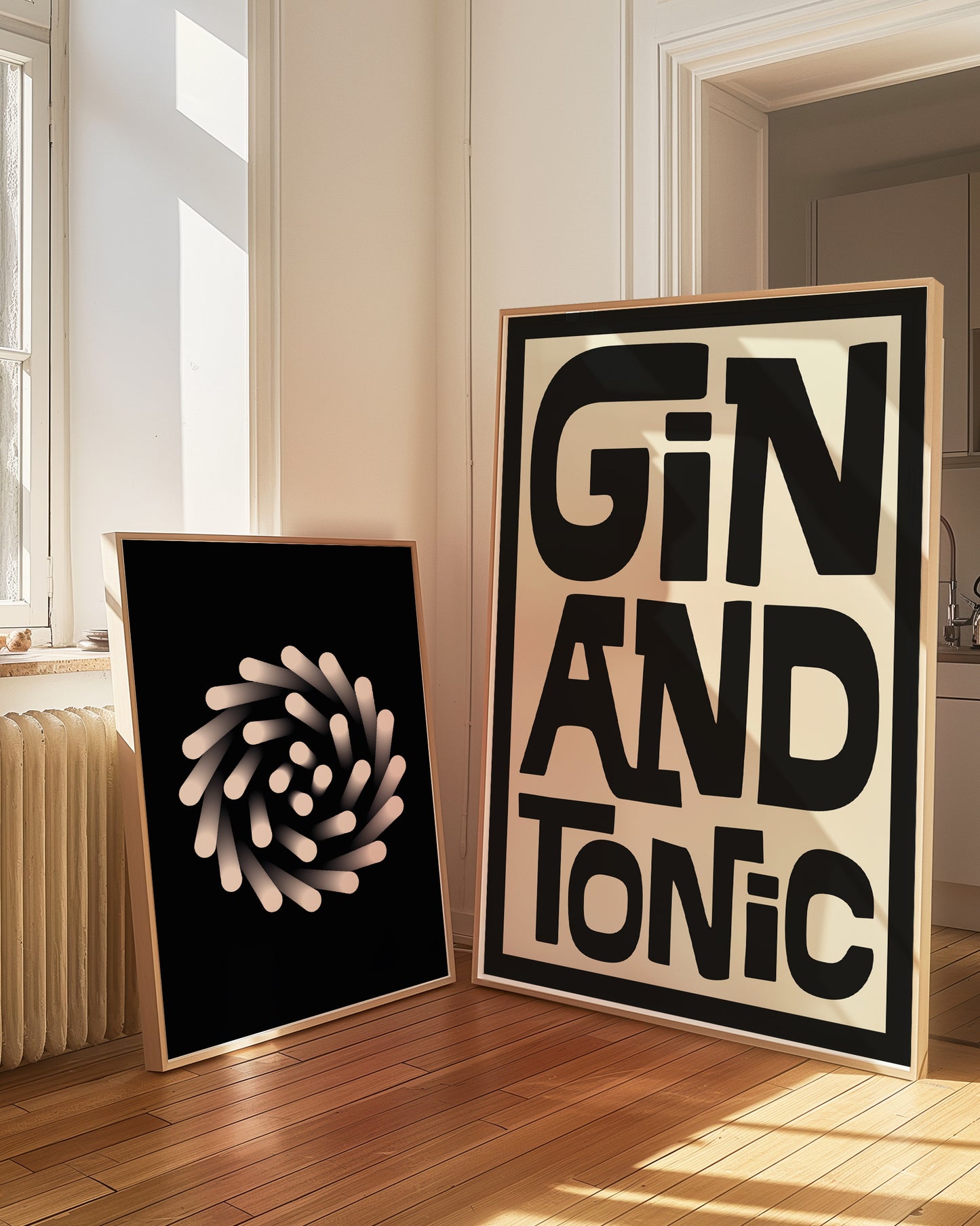 Gin And Tonic Alcohol Drinks Black | Digital Print