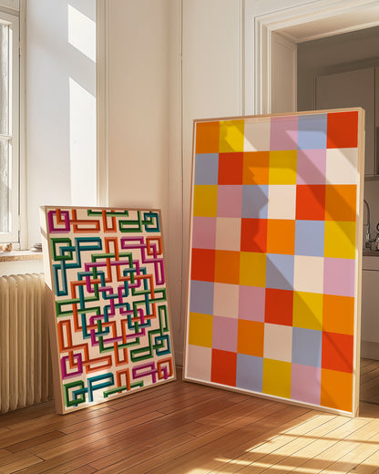 Checkers | Colourful | Digital Print