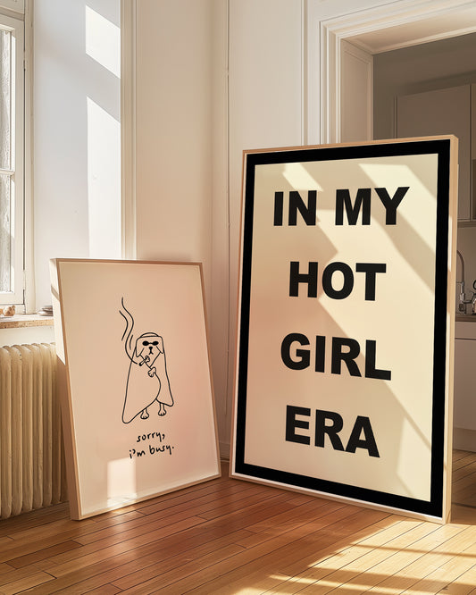 In My Hot Girl Era | Black | Digital Print