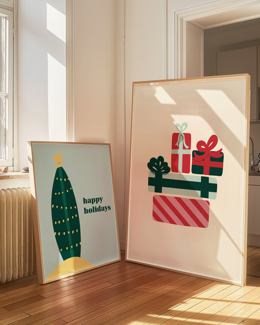 Pile Of Gifts Illustration | Digital Print