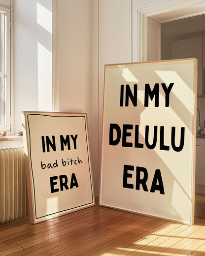 In My Delulu Era | Black | Digital Print