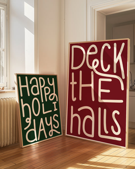 Deck The Halls Red | Digital Print