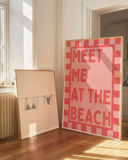 Pink Meet Me At The Beach | Digital Print