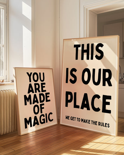 This Is Our Place | Black | Digital Print