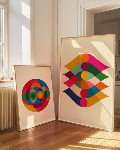 Geometric Eyes Pattern | Colourful | Digital Print