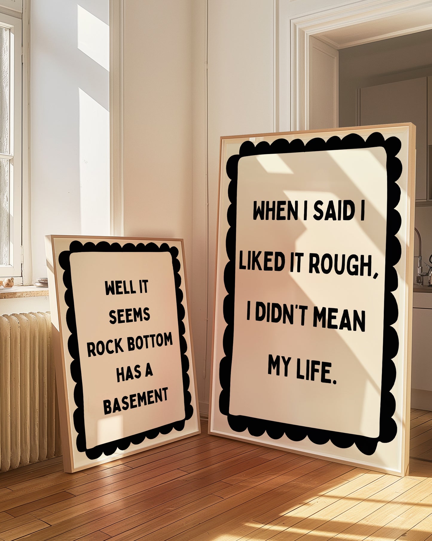 When I Said I Liked It Rough | Black | Digital Print