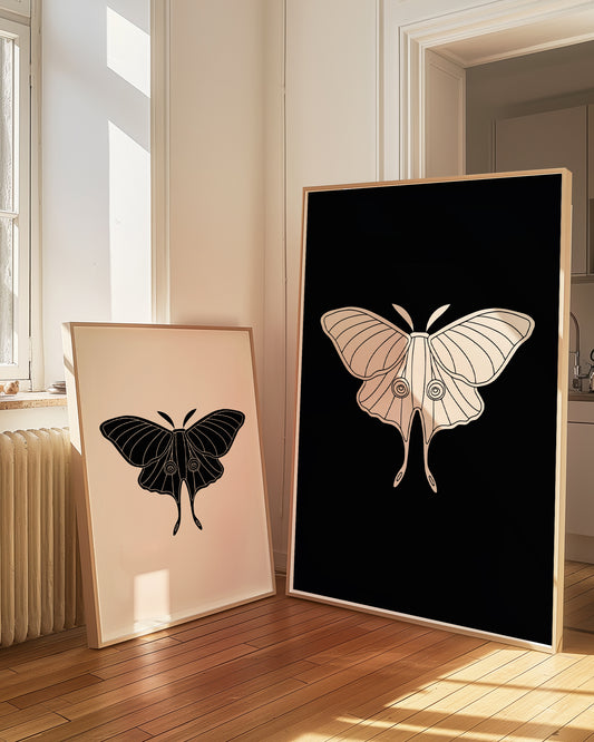 Butterfly Illustration | Black | Digital Print