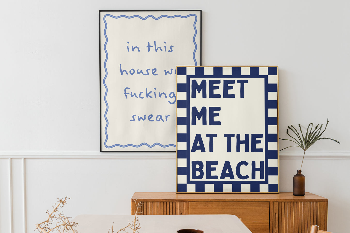 Blue Meet Me At The Beach | Digital Print