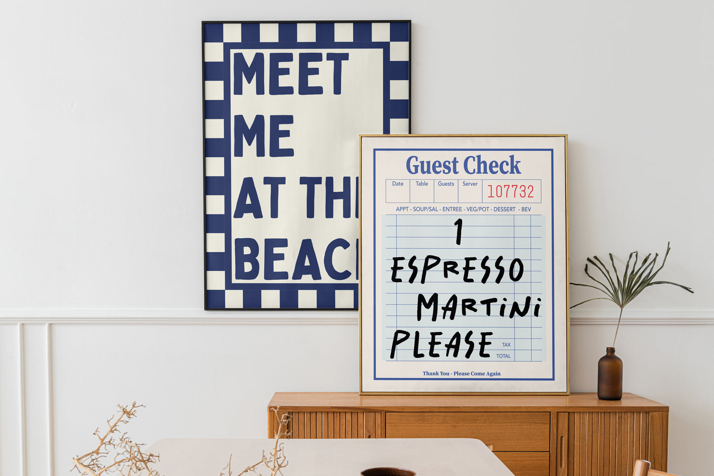 Blue Guest Check 1 Espresso Martini Please | Digital Print