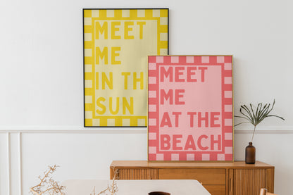 Pink Meet Me At The Beach | Digital Print