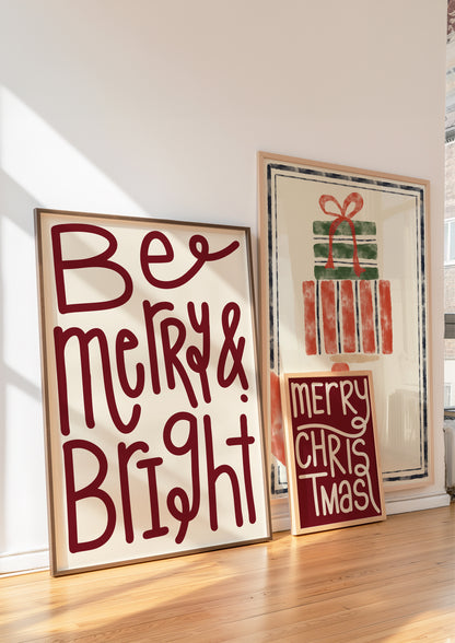 Be Merry And Bright Red | Digital Print