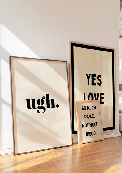 Ugh | Black | Digital Print