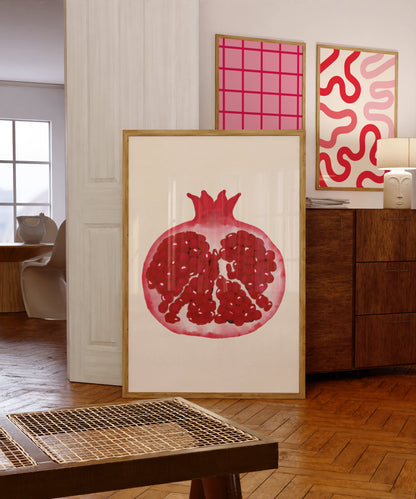 Pink Red Pomegranate | Digital Print