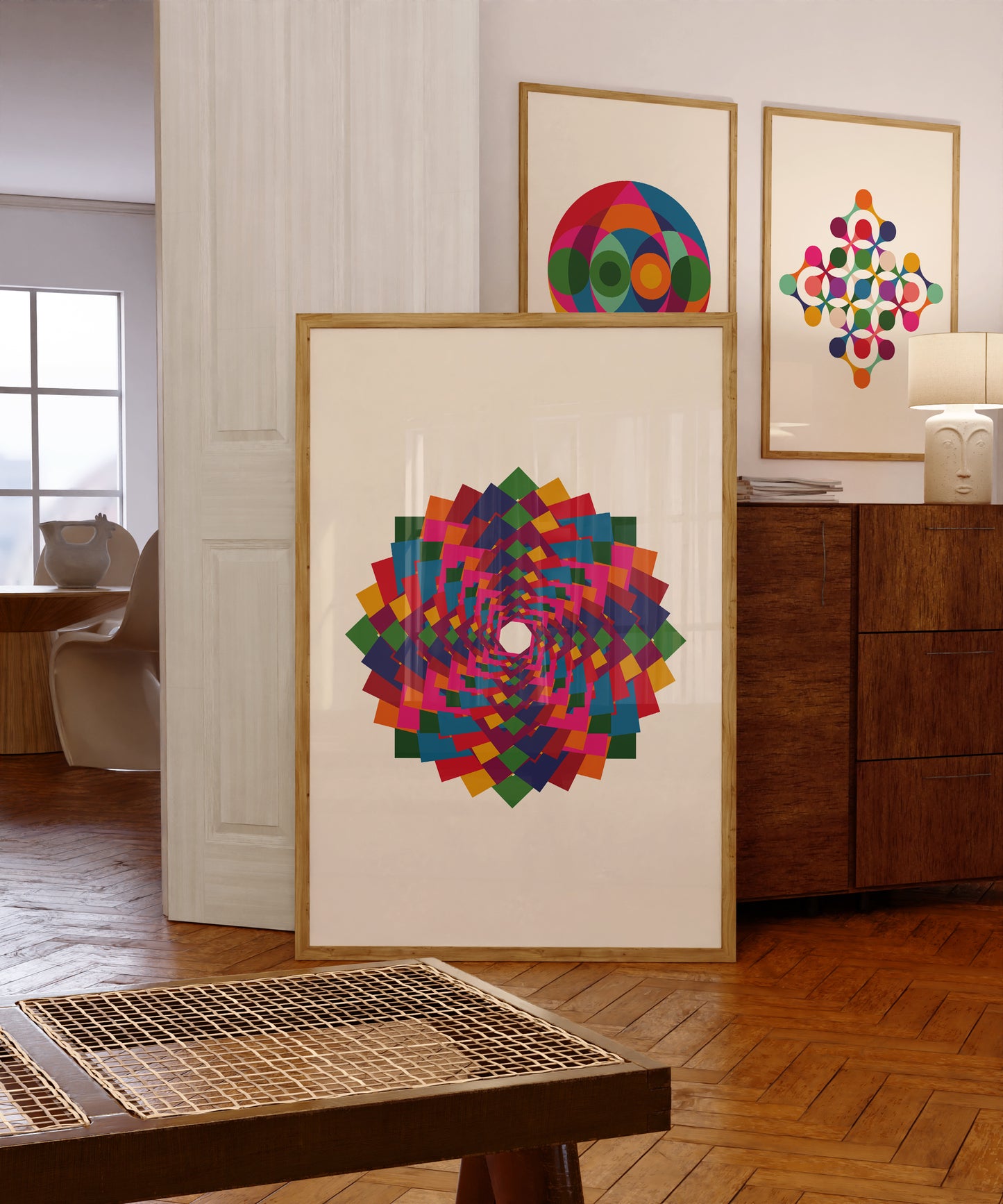 Geometric Flower | Colourful | Digital Print