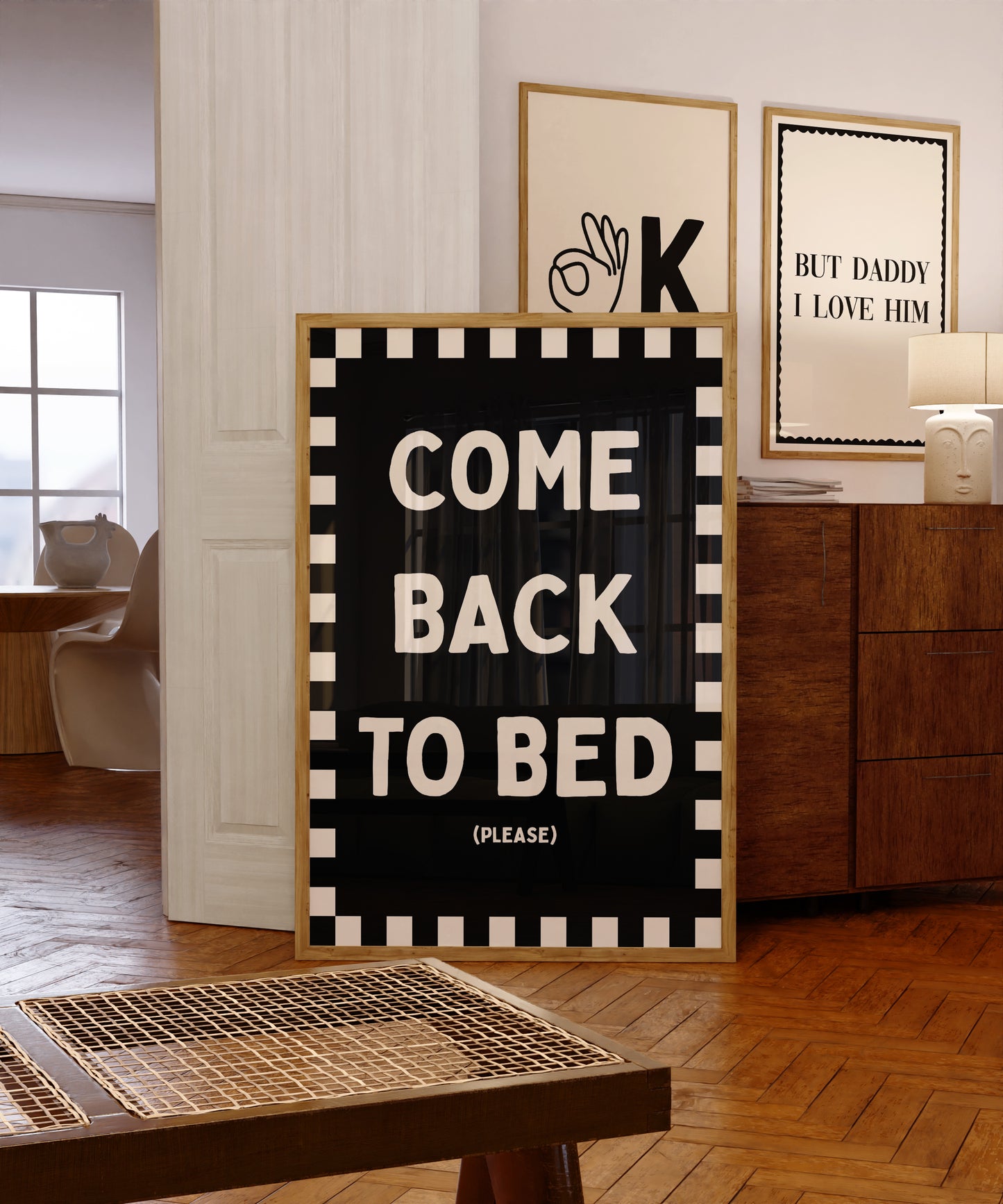 Come Back To Bed (Please) | Black | Digital Print