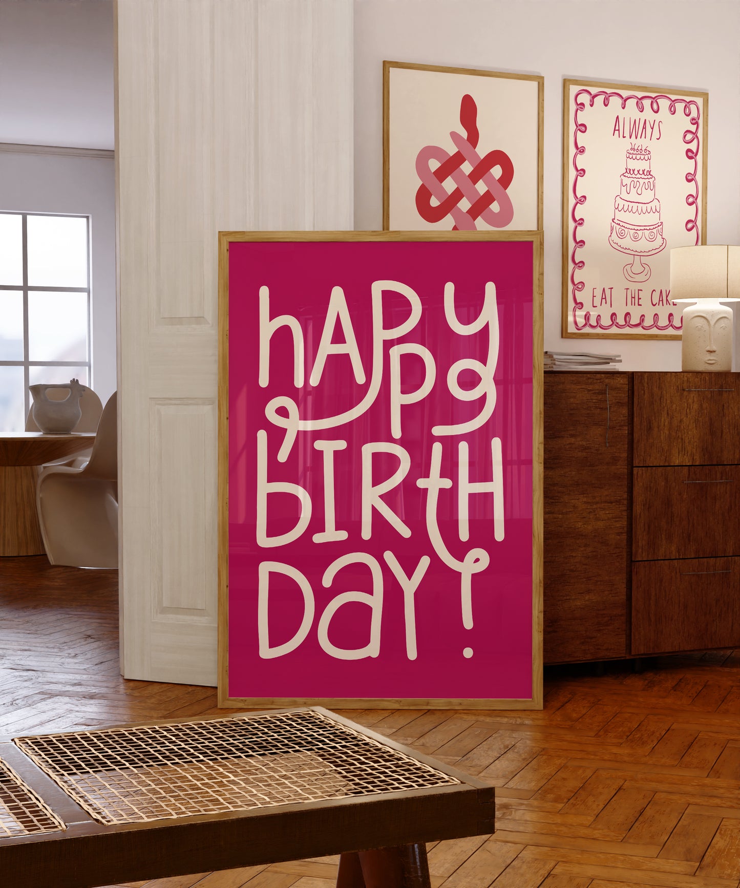 Happy Birthday Hot Pink | Digital Print