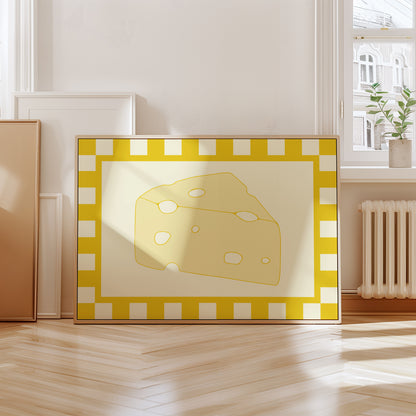 Cheese Illustration Yellow | Digital Print