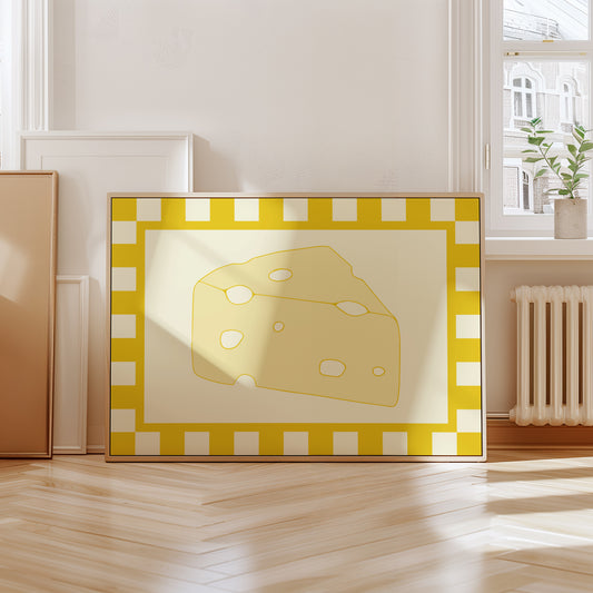 Cheese Illustration Yellow | Digital Print