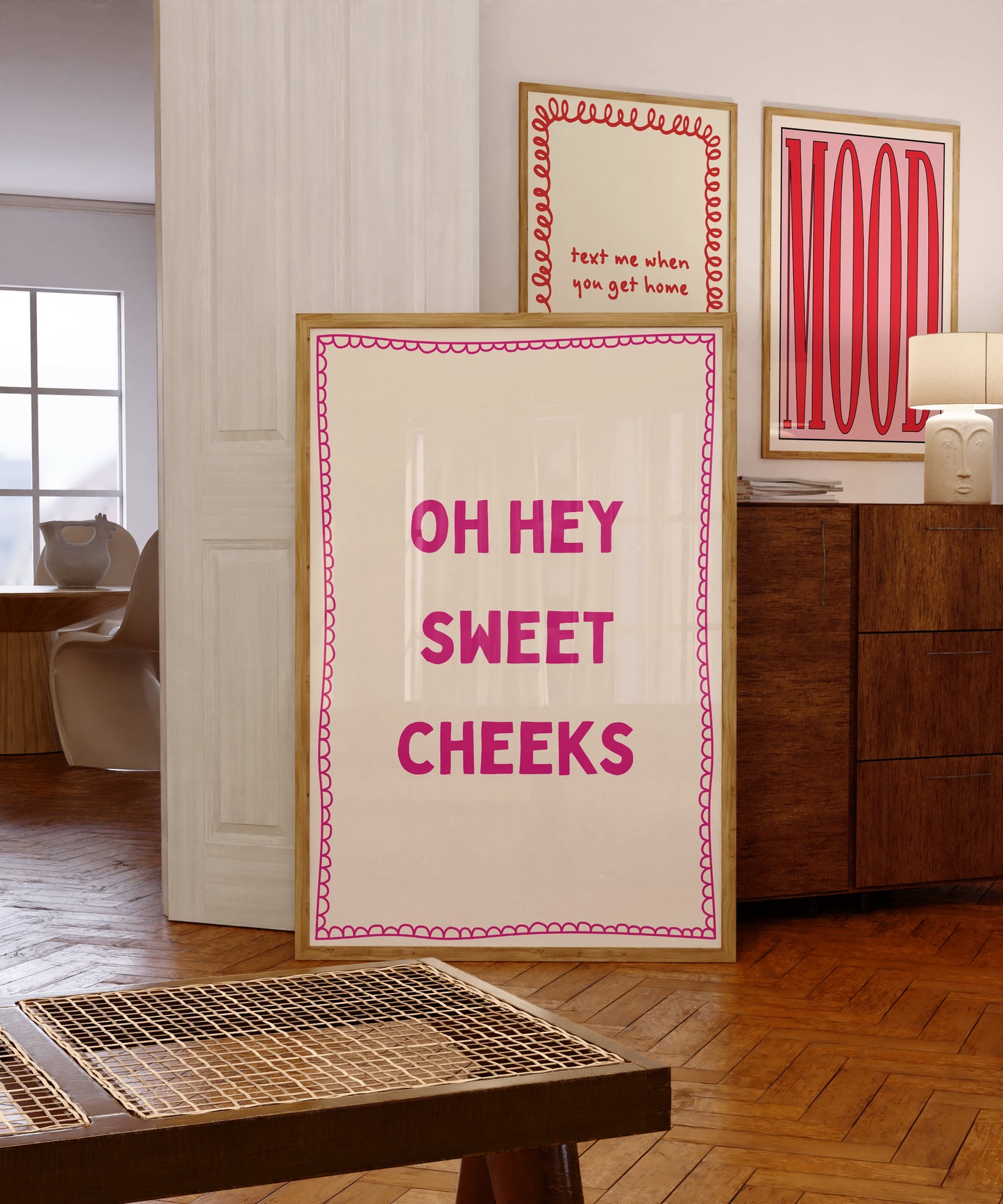 Oh Hey Sweet Cheeks Pink | Digital Print