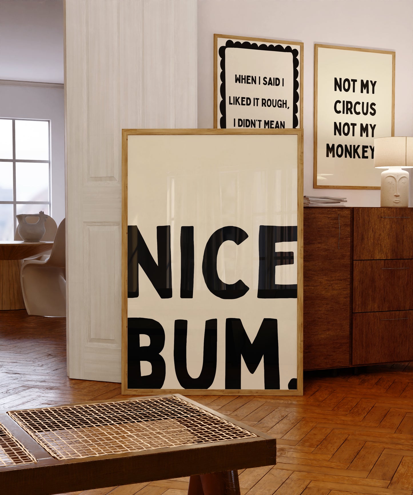 Nice Bum | Black | Digital Print