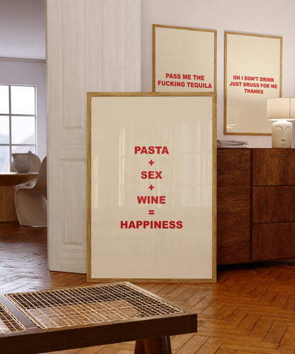 Pasta Sex Wine | Red | Digital Print