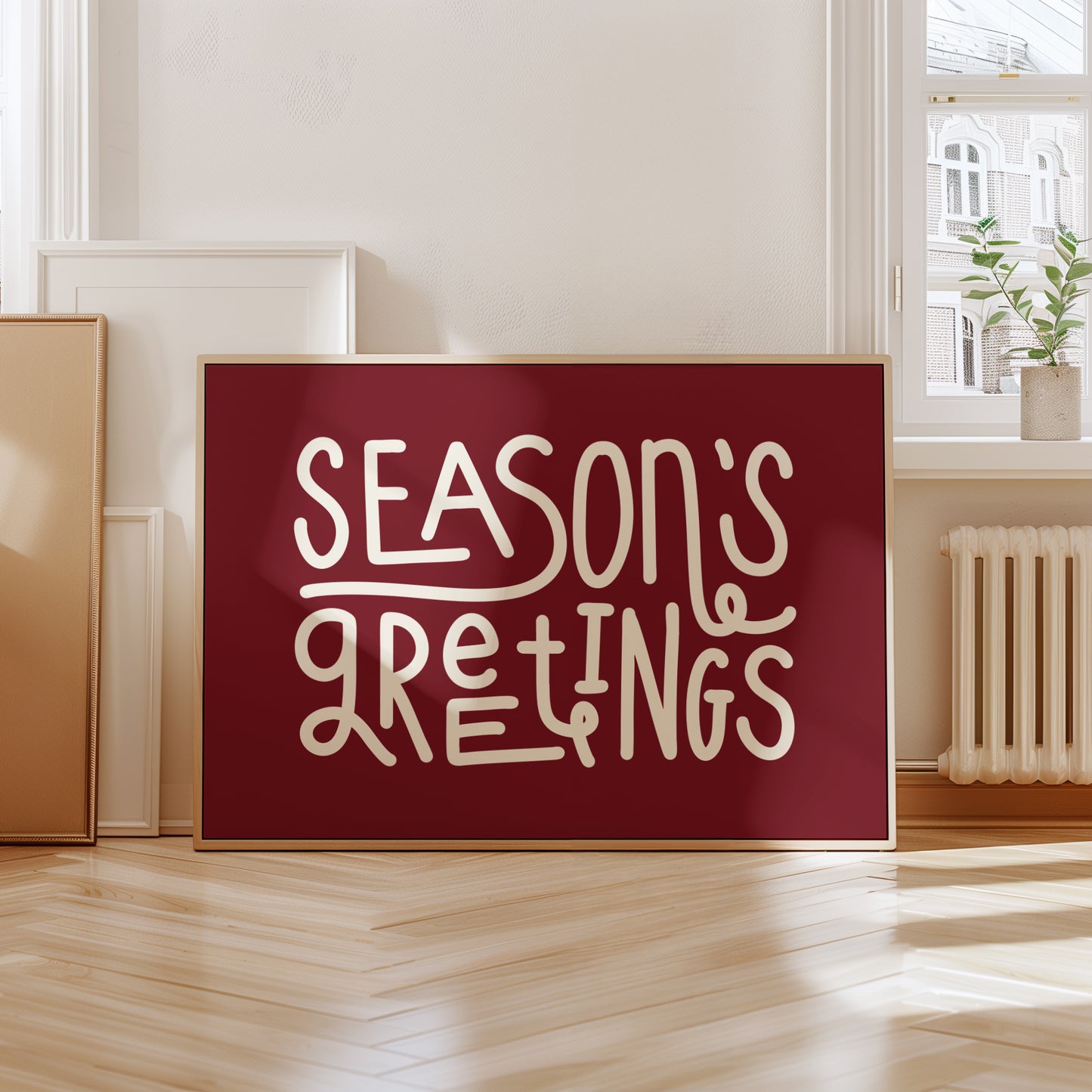 Season's Greetings Red | Digital Print