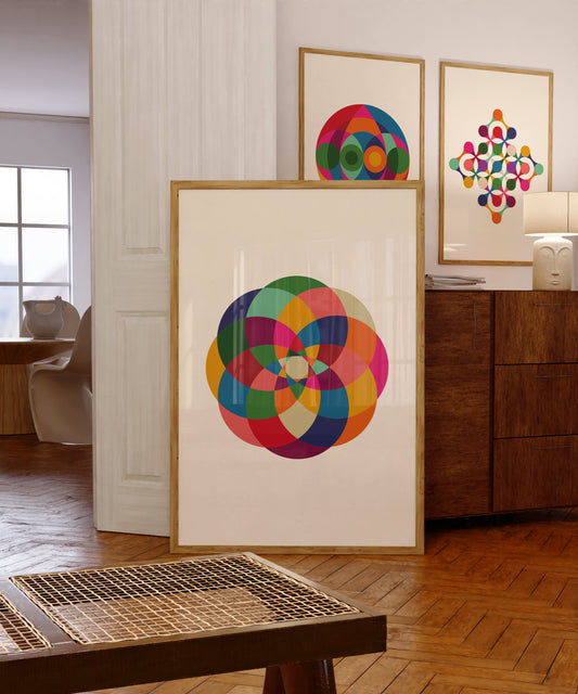 Circle Geometric Pattern | Colourful | Digital Print