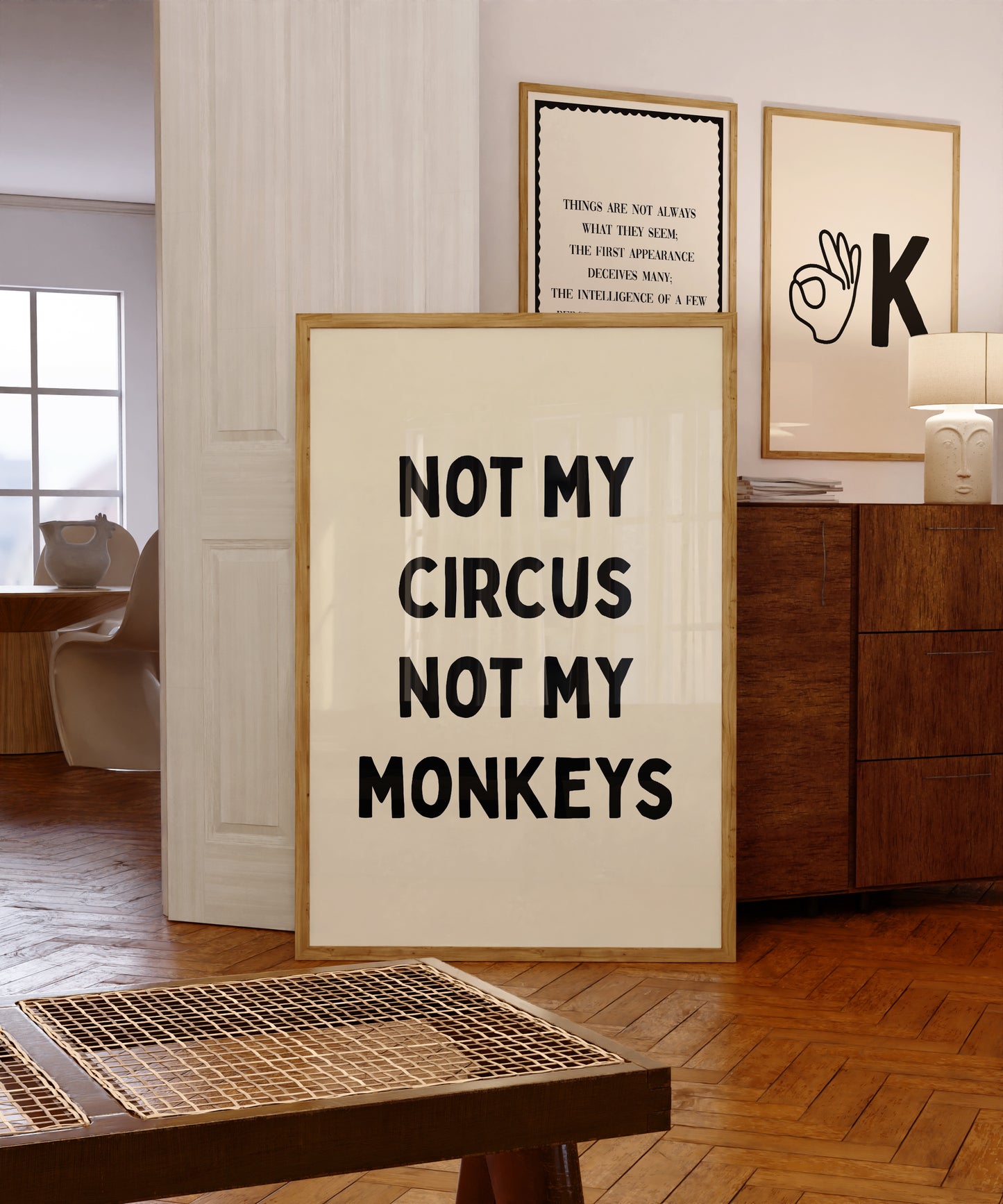 Not My Circus Not My Monkeys | Black | Digital Print