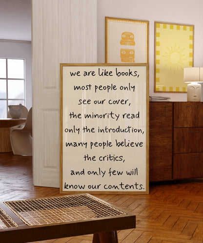 We Are Like Books | Digital Print