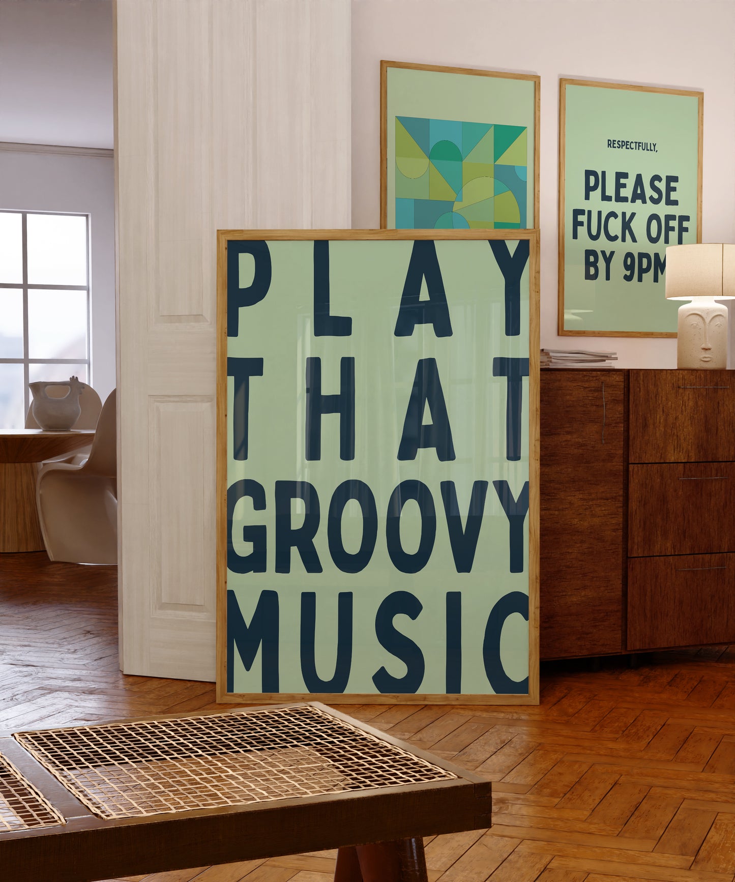 Play That Groovy Music | Green Blue | Digital Print