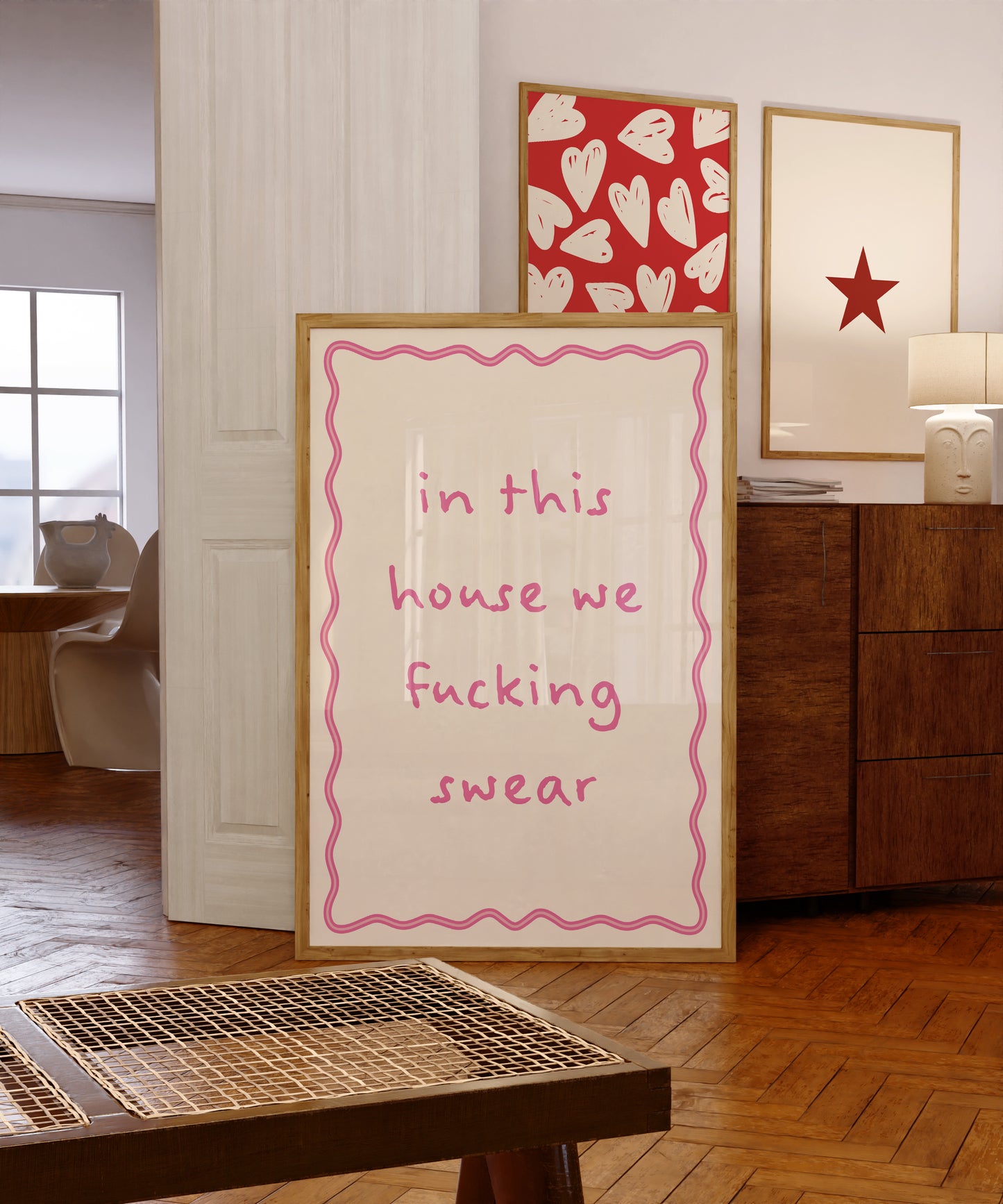 Pink In This House We F***ing Swear | Digital Print