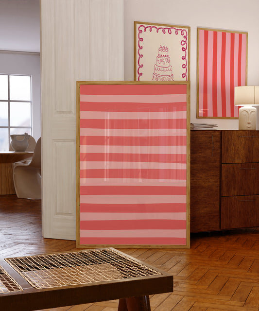 Stripes Pink H | Digital Print