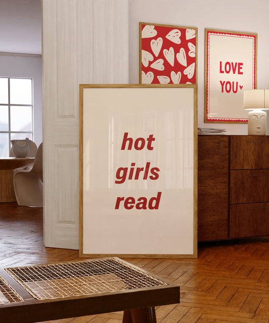 Red Hot Girls Read | Digital Print