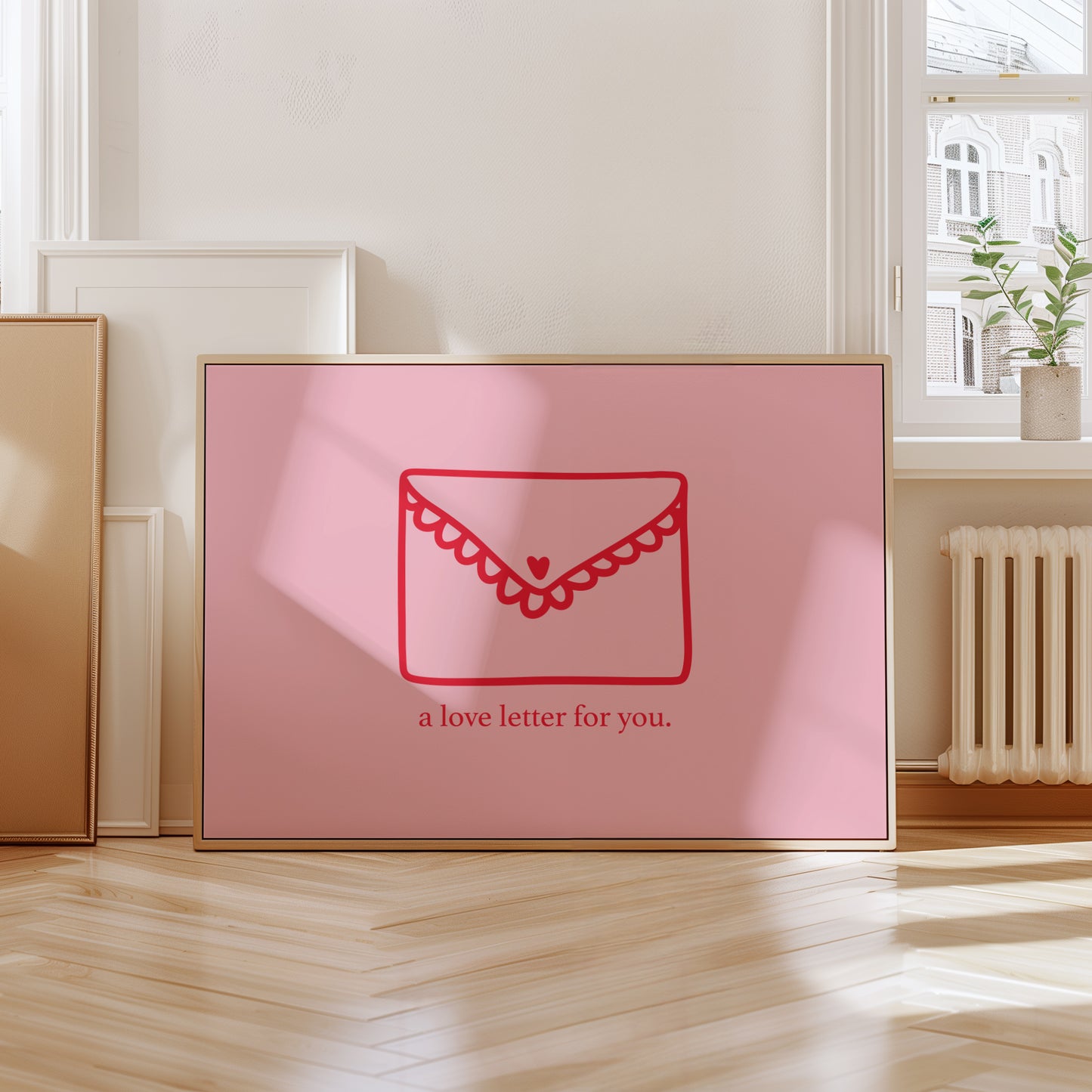 A Love Letter For You Pink Red | Digital Print