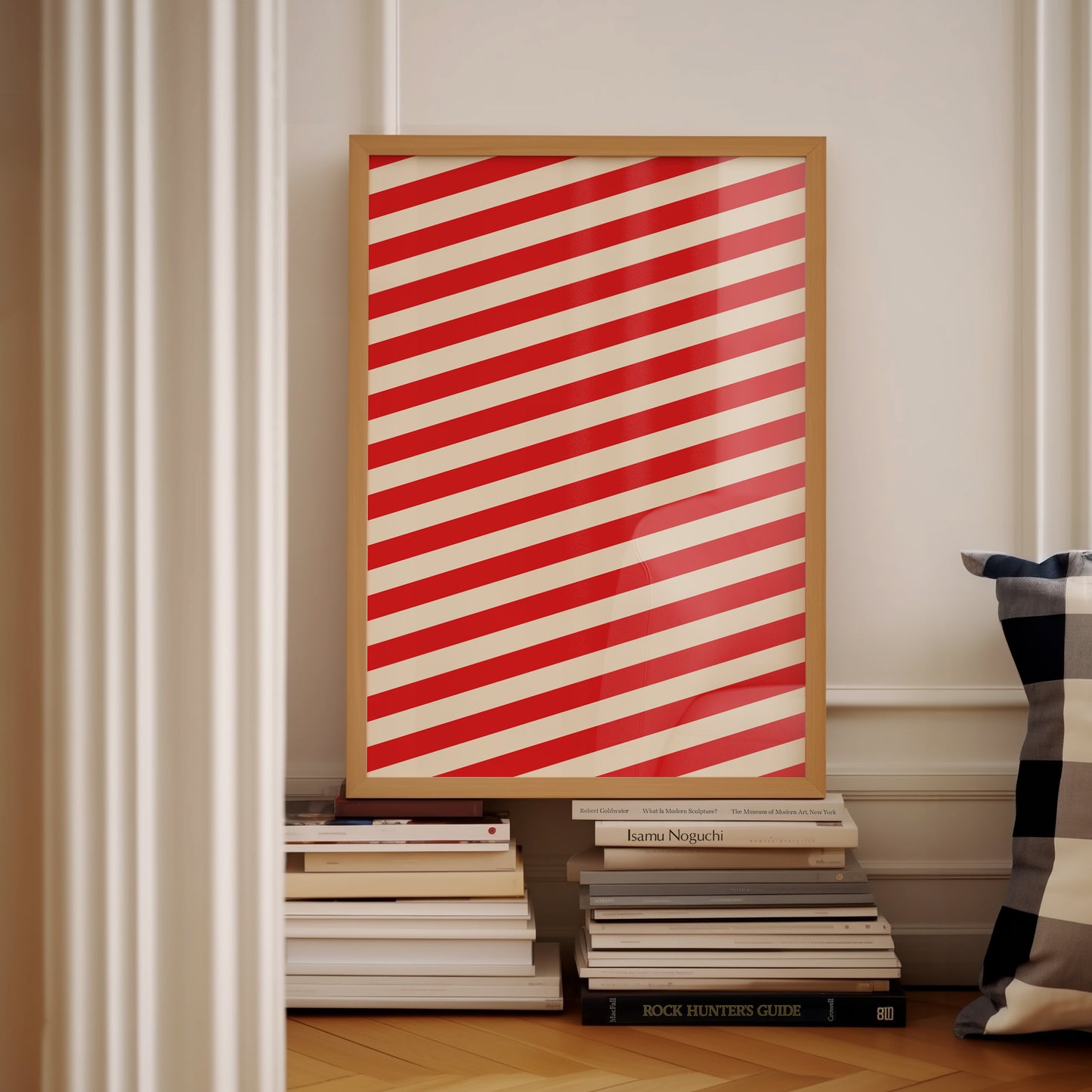 Red Diagonal Stripes | Digital Print