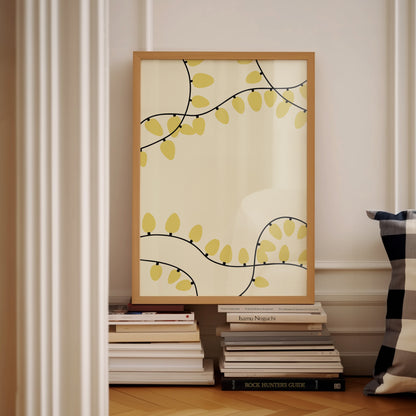 String Lights Yellow | Digital Print