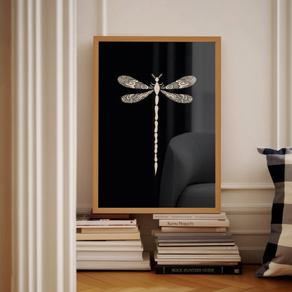 Black Dragon Fly Illustration | Digital Print