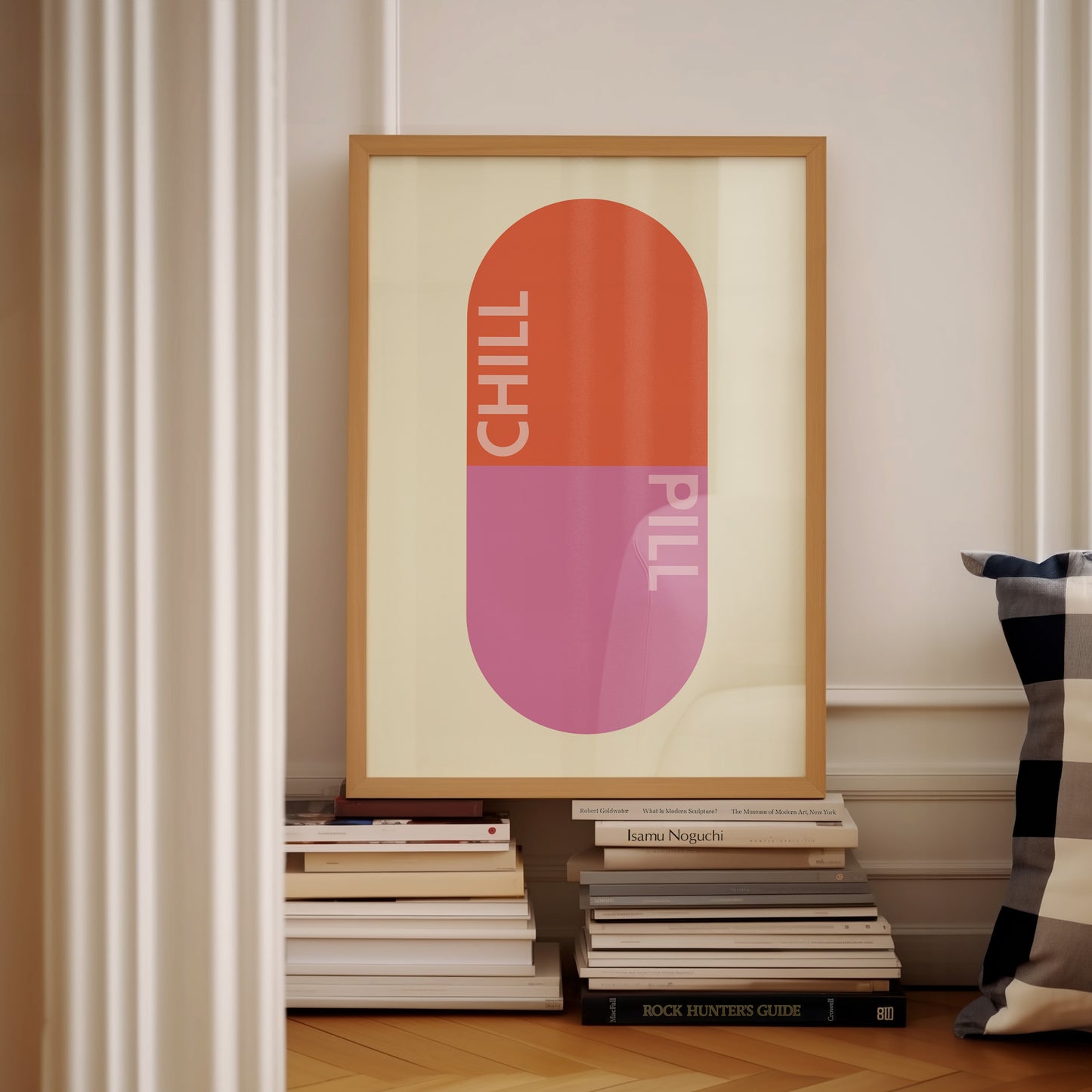 Chill Pill | Pink Orange | Illustration Design | Digital Print