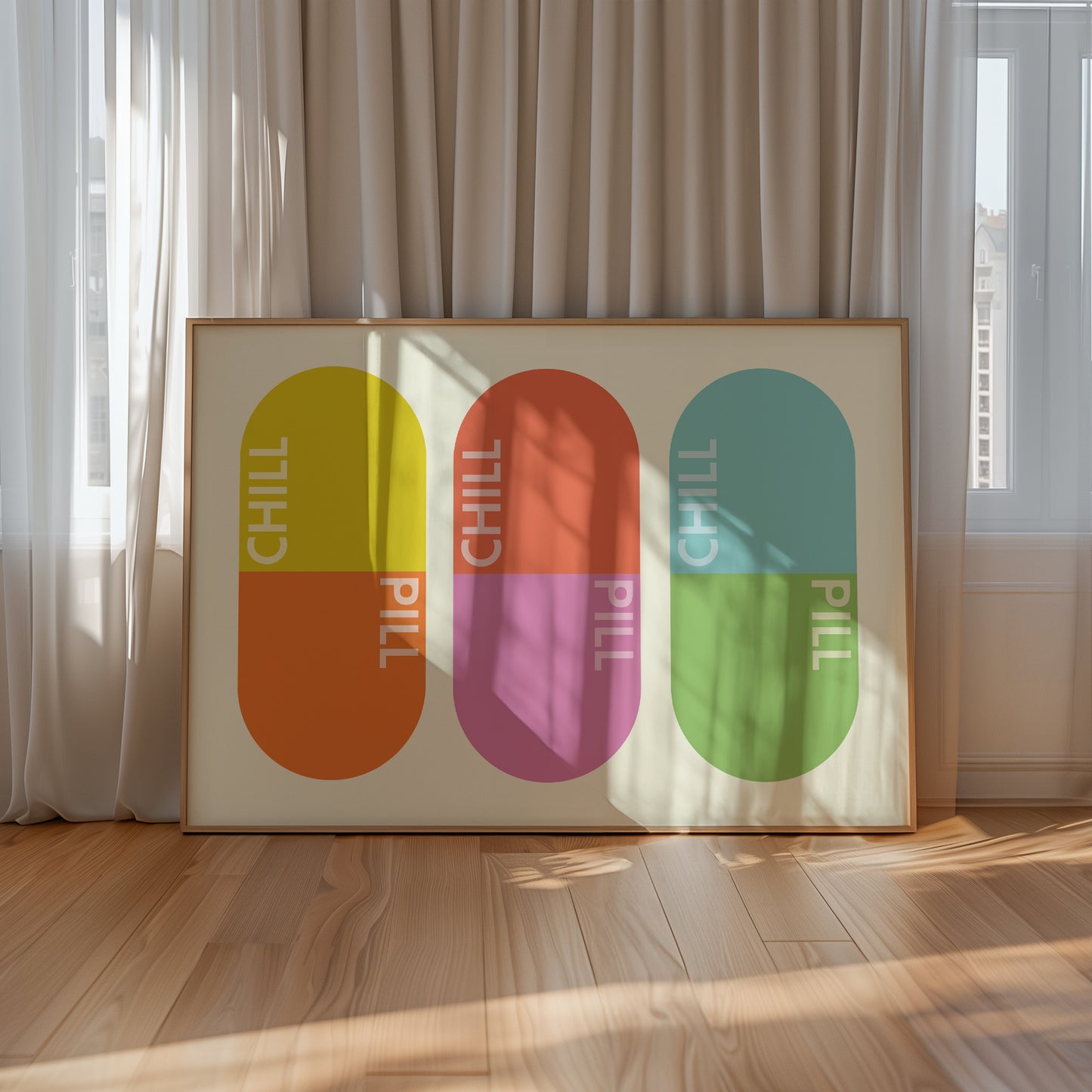 Chill Pill | Colourful | Horizontal | Illustration Design | Digital Print