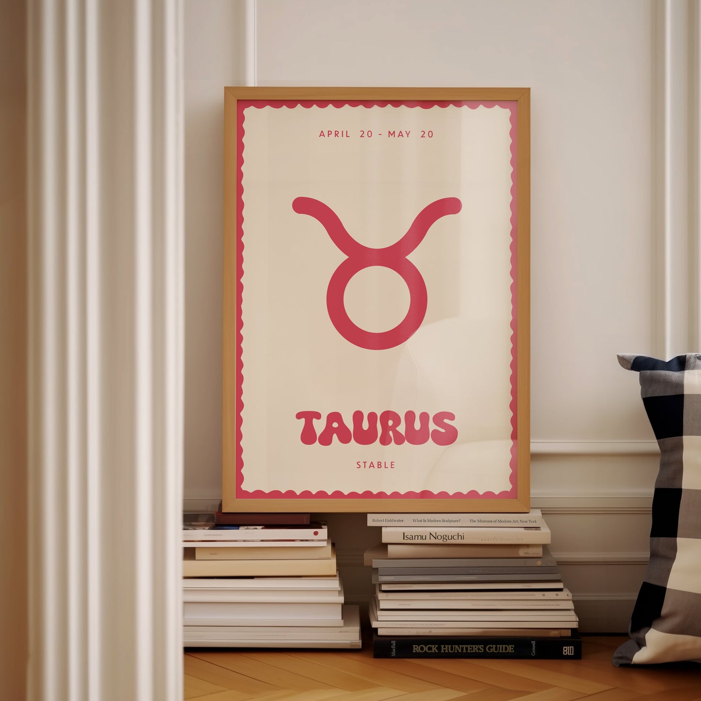 Taurus | Star Sign | Zodiac Print | Astrology Art | Pink | Digital Print