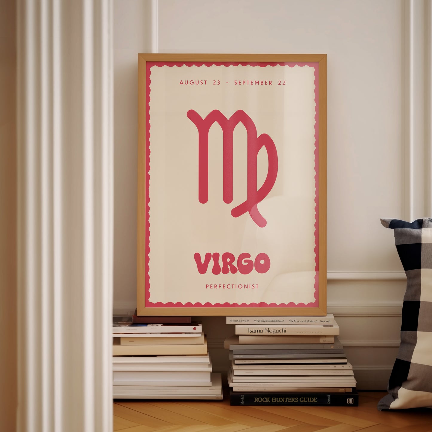 Virgo | Star Sign | Zodiac Print | Astrology Art | Pink | Digital Print