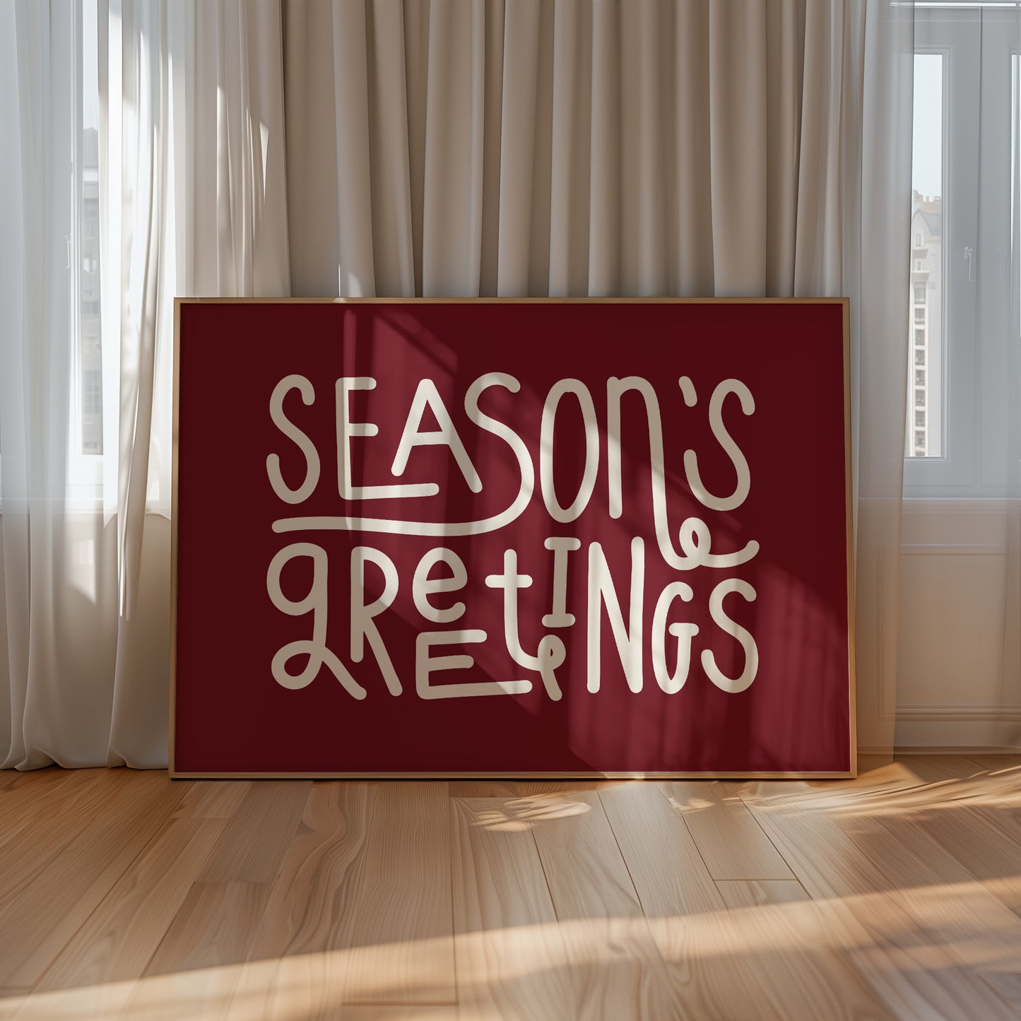 Season's Greetings Red | Digital Print