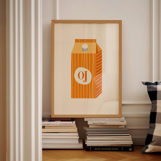 Orange OJ Illustration | Digital Print