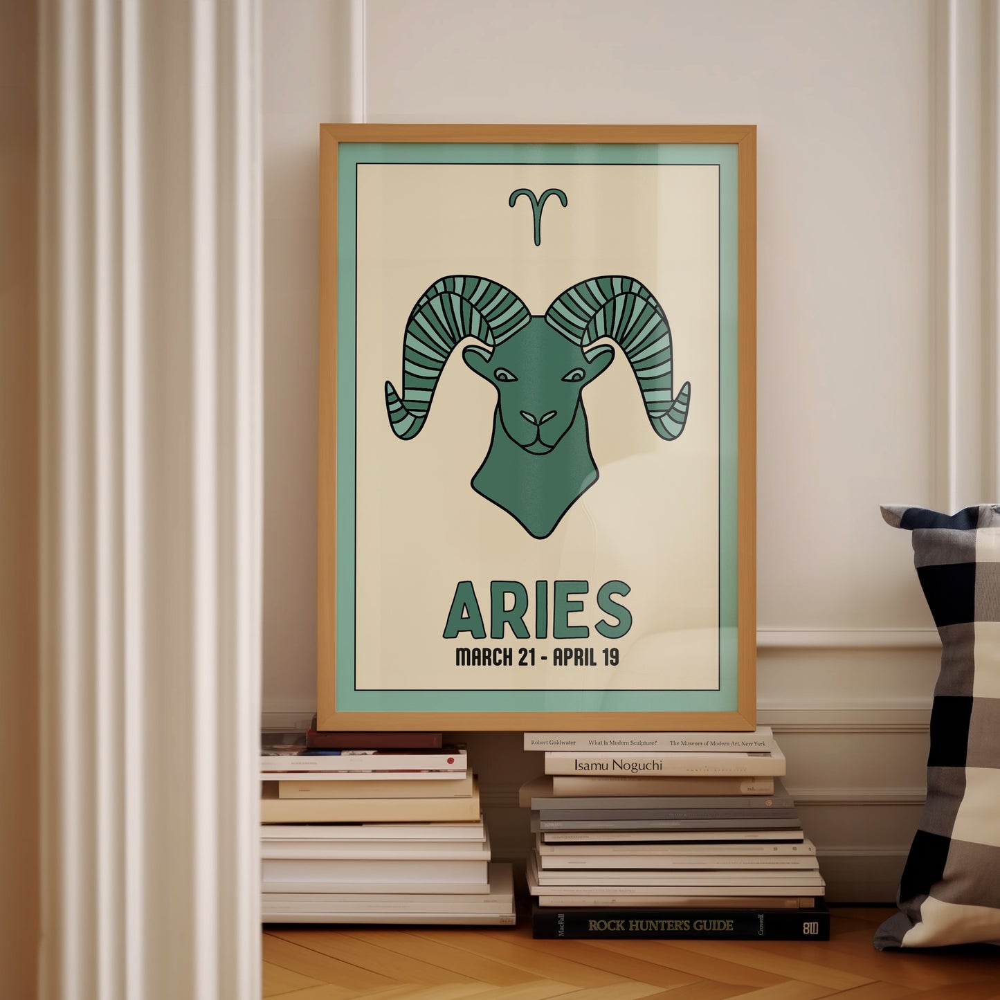 Aries | Star Sign Illustration | Zodiac Print | Astrology Art | Blue | Digital Print